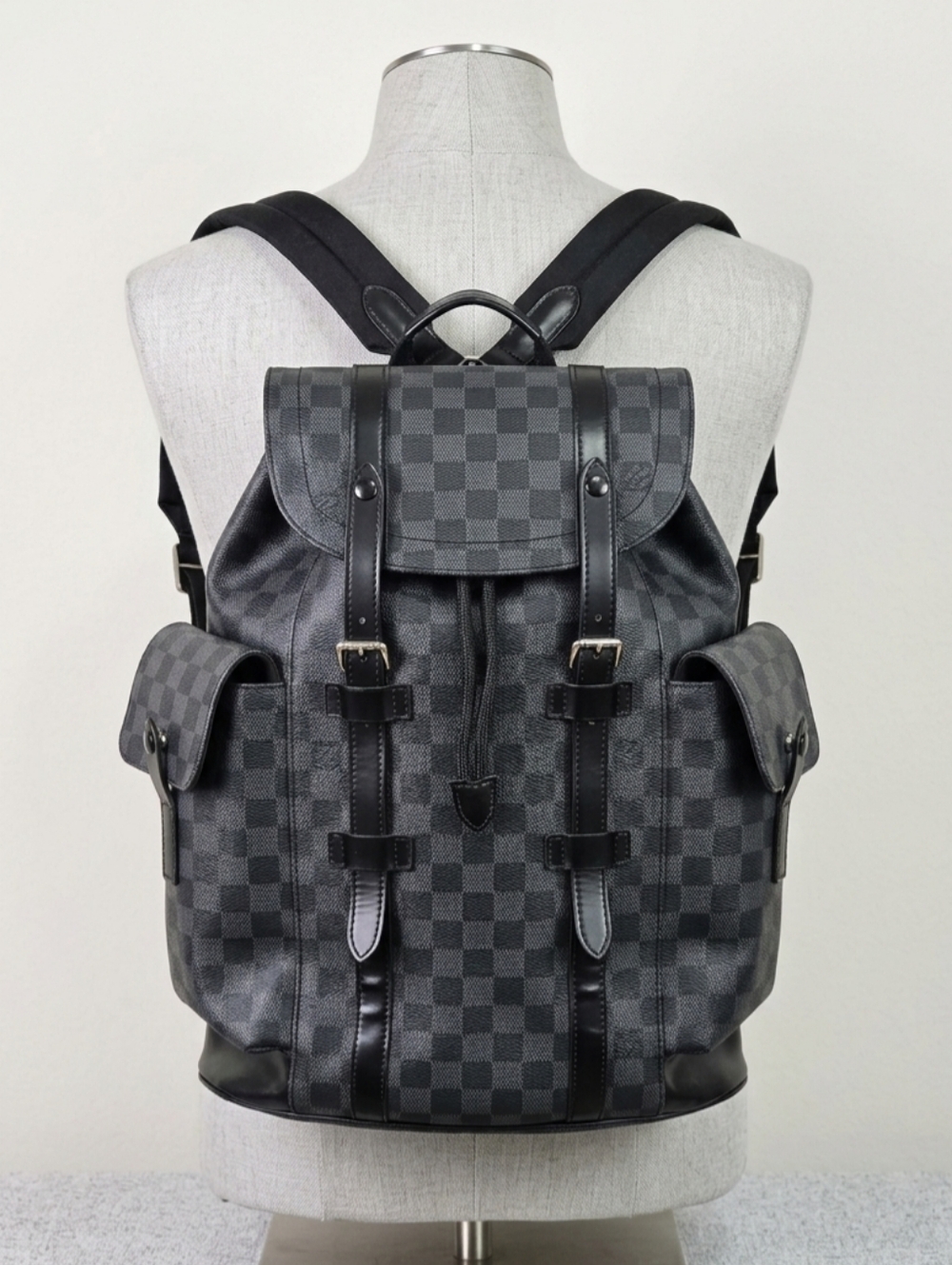 Louis Vuitton Damier Graphite Chistopher Backpack - Black